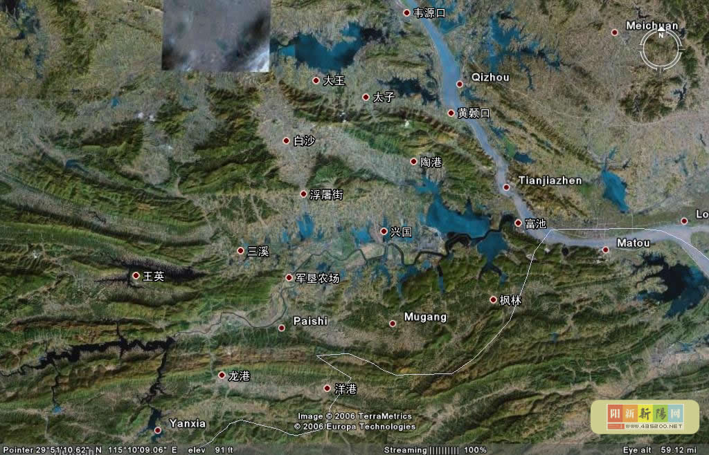 阳新卫星地图 ----   
