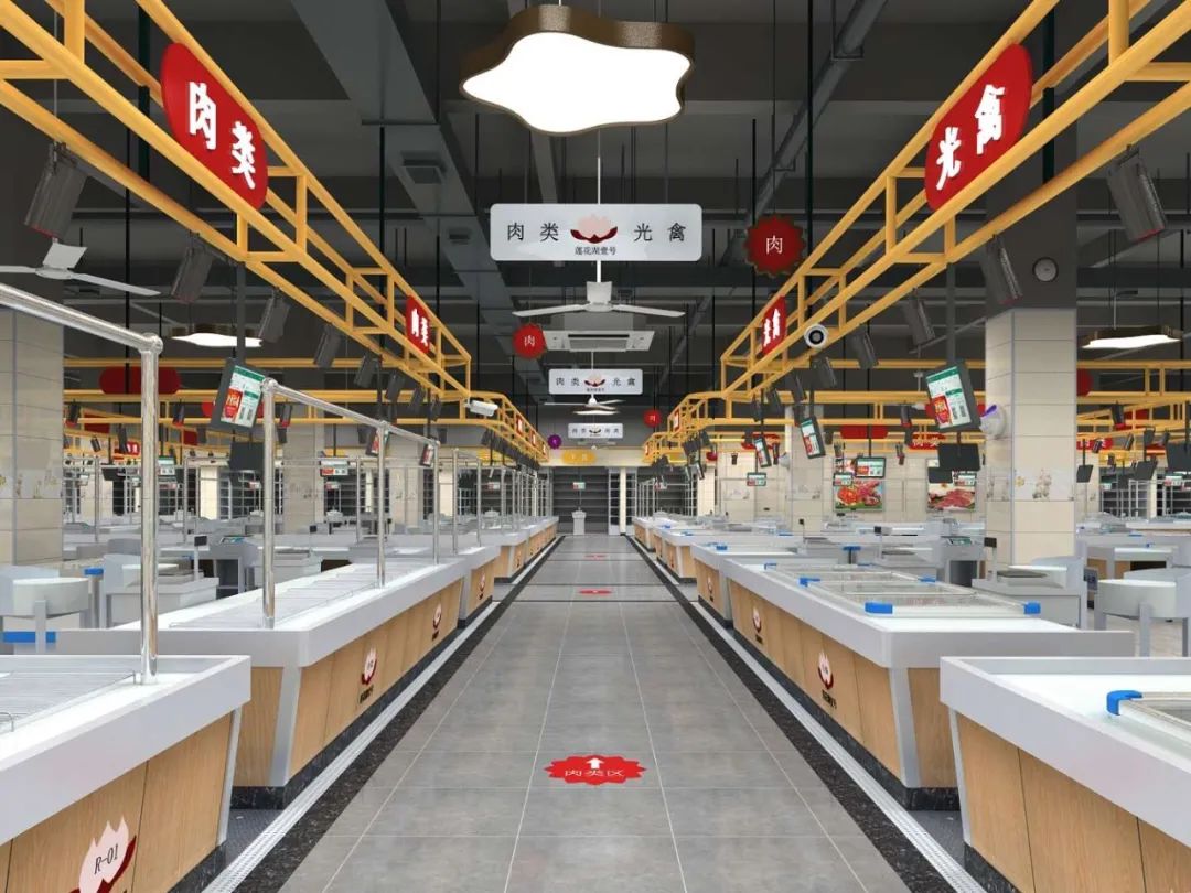 (肉类区装修效果图)